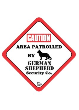 Vacky Pet Car Signs with Caption German Shepherd - (6X6) Inch